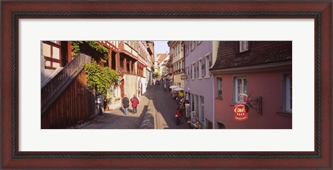 Framed Houses On Both Sides Of An Alley, Lake Constance, Meersburg, Baden-Wurttemberg, Germany Print