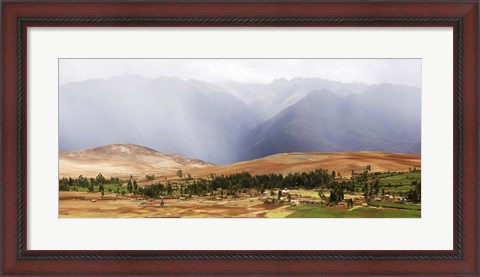 Framed Clouds over mountains, Andes Mountains, Urubamba Valley, Cuzco, Peru Print