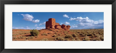 Framed Ruins of a building in a desert, Wukoki Ruins, Wupatki National Monument, Arizona, USA Print