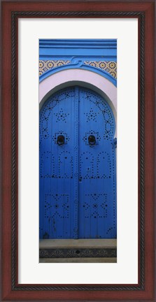Framed Closed door of a house, Medina, Sousse, Tunisia Print