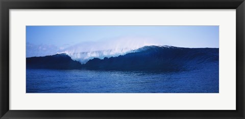 Framed Waves in the ocean, Tahiti, French Polynesia Print