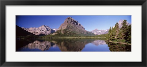 Framed Swiftcurrent Lake,US Glacier National Park, Montana, USA Print