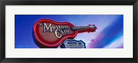 Framed Low angle view of Museum Club sign, Route 66, Flagstaff, Arizona, USA Print