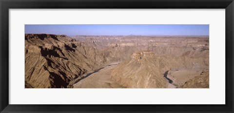 Framed Oxbow bend in a canyon, Fish River Canyon, Namibia Print