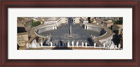 Framed High angle view of a town square, St. Peter&#39;s Square, Vatican city, Rome, Lazio, Italy Print