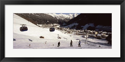 Framed Ski lift in a ski resort, Sankt Anton am Arlberg, Tyrol, Austria Print