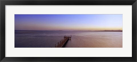 Framed Pier in the sea, Ras Um Sid, Sharm al-Sheikh, Sinai Peninsula, Egypt Print