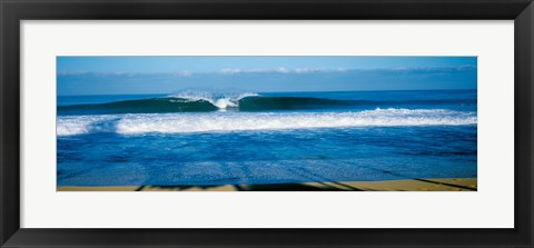 Framed Waves in the ocean, North Shore, Oahu, Hawaii Print