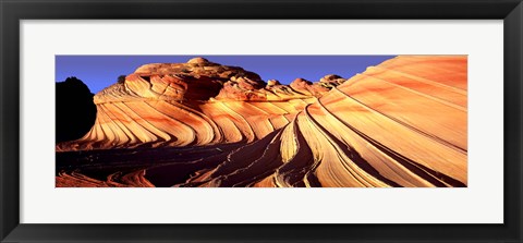 Framed Sandstone hills, The Wave, Coyote Buttes, Utah, USA Print
