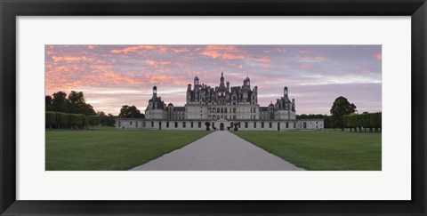 Framed Facade of a castle, Chateau Royal De Chambord, Loire-Et-Cher, Loire Valley, Loire River, Region Centre, France Print