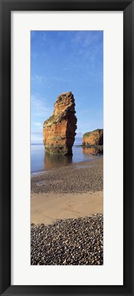 Framed Pebbles on the beach, Ladram Bay, Devon, England Print