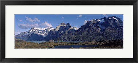 Framed Lake Nordenskjold in Torres Del Paine National Park, Chile Print