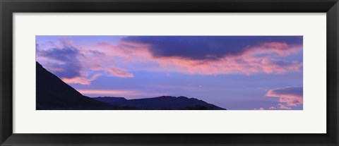 Framed Sunrise over mountains, Argentine Glaciers National Park, Patagonia, Argentina Print
