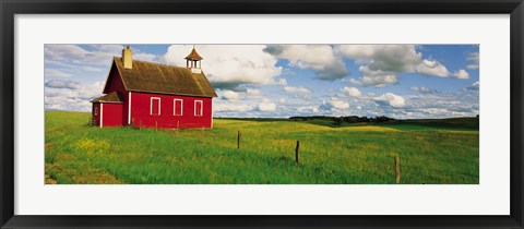Framed Small Red Schoolhouse, Battle Lake, Minnesota, USA Print