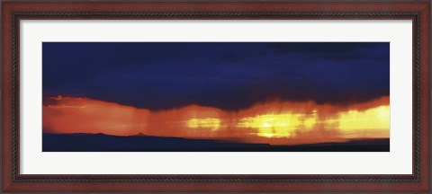 Framed Storm along the high road to Taos Santa Fe NM Print