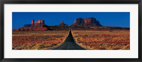 Framed Route 163, Monument Valley Tribal Park, Arizona Print