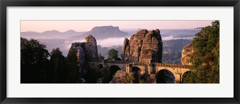 Framed Bastei, Saxonian Switzerland National Park, Germany Print