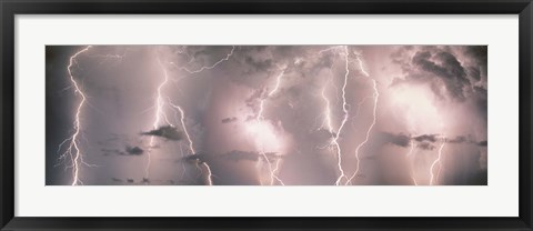 Framed Thunderstorm with Lightning Print