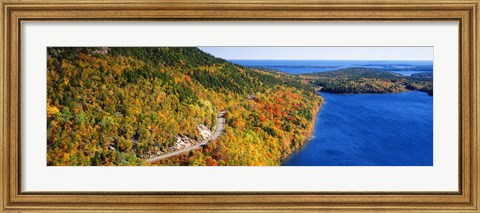 Framed Mount Jordan Pond, Acadia National Park, Maine, USA Print