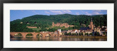 Framed Germany, Heidelberg, Neckar River Print