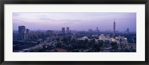 Framed Dusk Cairo Gezira Island Egypt Print