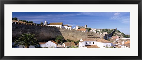 Framed Wall around a town, Obidos Portugal Print