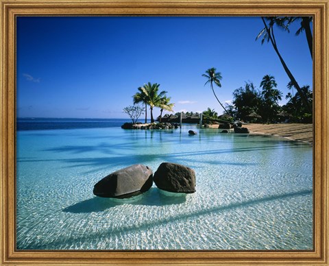 Framed Resort Tahiti French Polynesia Print