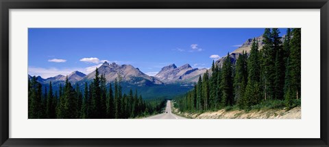 Framed Road In Canadian Rockies, Alberta, Canada Print