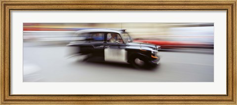Framed England, London, Moving Cab Print