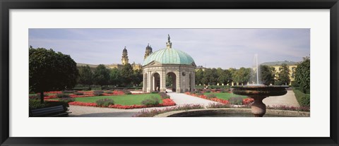 Framed Gazebo In The Garden, Hofgarten, Munich, Germany Print