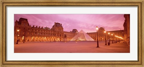 Framed Low angle view of a museum, Musee Du Louvre, Paris, France Print