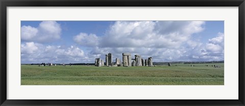 Framed England, Wiltshire, View of rock formations of Stonehenge Print