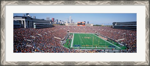 Framed Football, Soldier Field, Chicago, Illinois, USA Print