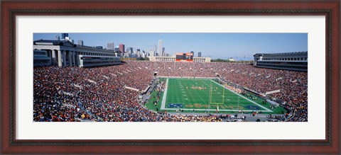 Framed Football, Soldier Field, Chicago, Illinois, USA Print