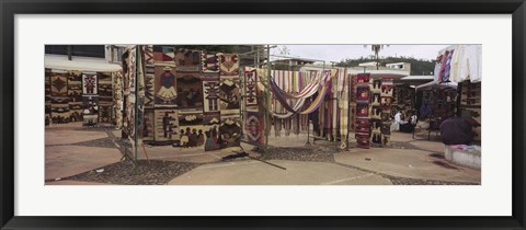 Framed Textile products in a market, Ecuador Print