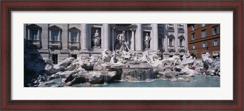 Framed Fountain in front of a building, Trevi Fountain, Rome, Italy Print