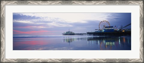 Framed Pier with a ferris wheel, Santa Monica Pier, Santa Monica, California, USA Print