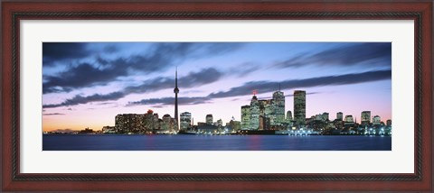 Framed Toronto Skyline from the lake, Ontario Canada Print