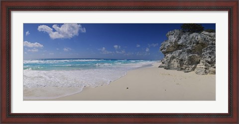Framed Rock formation on the coast, Cancun, Quintana Roo, Mexico Print