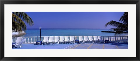 Framed Lounge Chairs, Giraavaru, Maldives Print