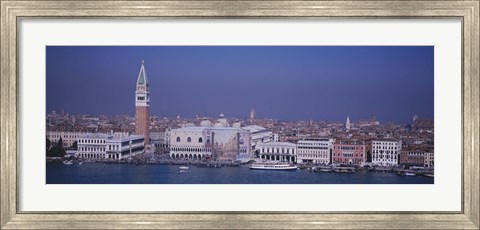 Framed Aerial View Of A City Along A Canal, Venice, Italy Print