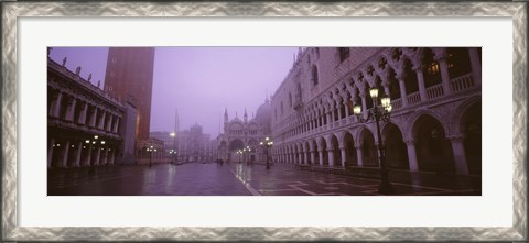 Framed Fog Over Saint Marks Square, Venice, Italy Print