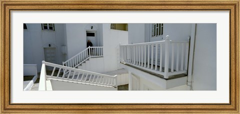 Framed Balcony of a house, Naxos, Cyclades Islands, Greece Print