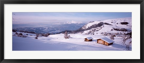 Framed Italy, Italian Alps, High angle view of snowcovered mountains Print