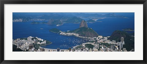 Framed Aerial View of Rio De Janeiro, Brazil Print