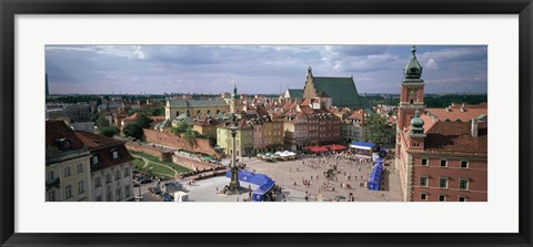 Framed High angle view of a city, Warsaw, Poland Print