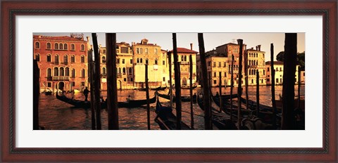 Framed Gondolas in Venice, Italy Print