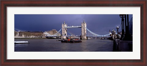 Framed Bridge Over A River, Tower Bridge, London, England, United Kingdom Print