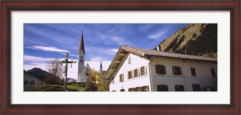 Framed Low Angle View Of A Church, Holzgau, Lechtal, Austria Print