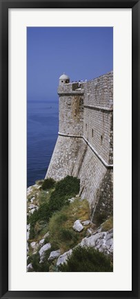 Framed Fortress of St Petar as seen from city wall, Dubrovnik, Croatia Print